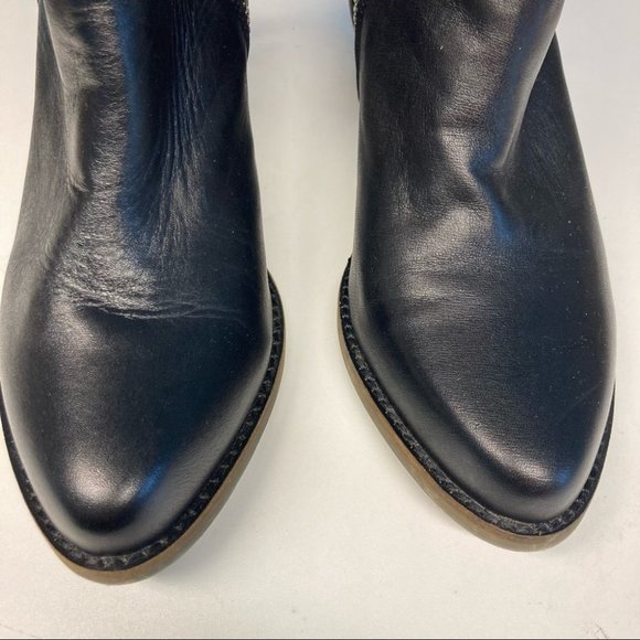 THE WISHBONE COLLECTION Sz 9 Lilla Stacked 3” Heel Zipper Western Style Booties - Picture 3 of 10